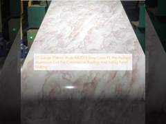 23 medidor 914 mm de ancho AA3003 Color gris PE bobina de aluminio pre-pintada para la fabricación de techos comerciales y paneles laterales