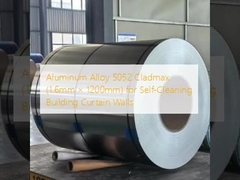Aleación de aluminio 5052 Cladmax (1,6 mm × 1200 mm) para muros cortina autolimpiantes de edificios
