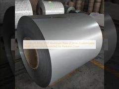 Placa de aluminio de aleación de aluminio 5052 (2,0 mm, ancho personalizable, anodizado gris plateado) para cubierta de radiador