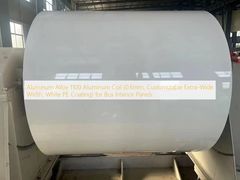 Bobina de aluminio de aleación de aluminio 1100 (0,6 mm, ancho extra ancho personalizable, revestimiento de PE blanco) para paneles interiores de autobuses