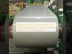 Tira de borde para muebles en bobina de aluminio 1060 de aleación de aluminio (0,4 mm | Ancho personalizado | Color RAL opcional)