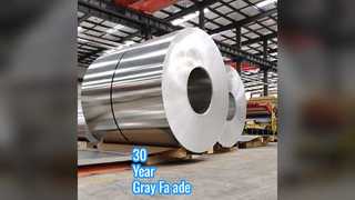 Paneles de muro cortina de aluminio gris de 30 años