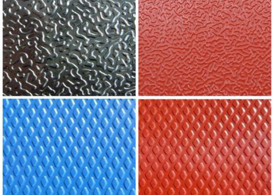 Alloy3003 24 Gauge x 48' Inch Varios colores Diamante / Estucado Hoja de aluminio en relieve para panel decorativo interior