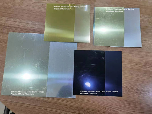 0.50 mm de espesor aleación de aluminio reflectante 1085 espejo lámina de aluminio anodizado utilizado para la publicidad y la fabricación de señales de visualización