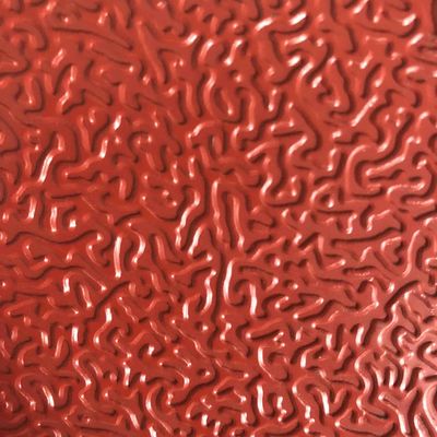 Placa de color rojo de aluminio en relieve 0,50 mm * 1250 mm Hoja de aluminio utilizada en la industria automotriz