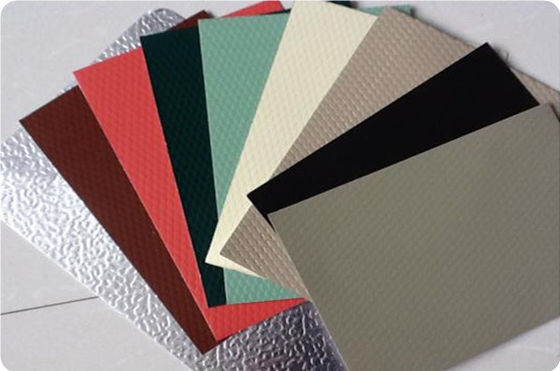 Alloy3003 26 Gauge x 36''Inch Varios colores de cedro / estuco de aluminio en relieve hoja para el interior panel decorativo