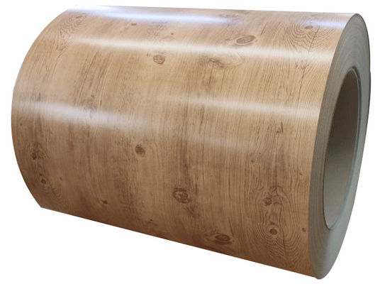 Aleación 3003 H24 Modelo de revestimiento de madera diseñado bobina de aluminio 24 Ga X 48 pulgadas hoja de aluminio prepintada para fachadas de edificios