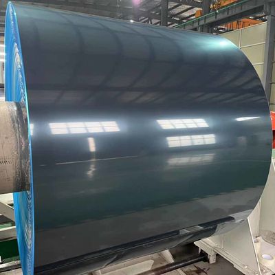 Aleación 3003 Ral 7047 PVDF Hoja de aluminio lacada 0,75 mm x 48' bobina de aluminio pre-pintada para techos comerciales metálicos