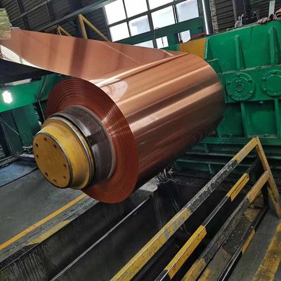 3105 H18 bobina de aluminio recubierta de color cobre para la formación de tejas de techado