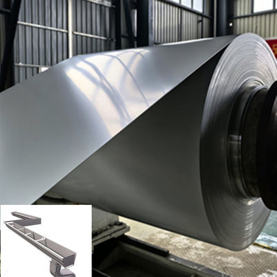Aleación 3105 Ral 7035 Color gris 26 medidor 0,45 mm espesor 350 mm ancho PE pre pintado bobina de aluminio para la fabricación de canaletas de aluminio