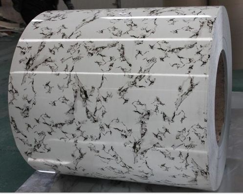 Aleación 3105 de mármol diseñado con patrón de recubrimiento de bobina de aluminio 26Ga X 48Inch Pre-pintado hoja de aluminio para fachadas de edificios