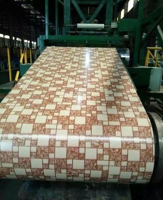 Aleación 3105 de mármol diseñado con patrón de recubrimiento de bobina de aluminio de 24 Ga X 48 Inch Prepintado de aluminio para fachadas de edificios