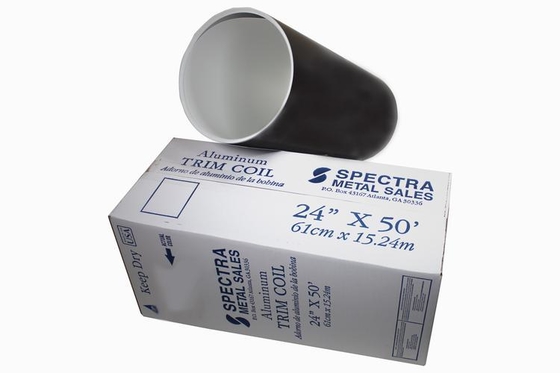 Lámina de aluminio recubierta de color Blanco / Negro Ral 9016 en bobina 3105 H24 para la fabricación de canalones o bajantes