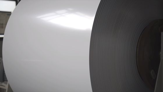 Color Blanco/Blanco RAL 9010 - Chapa de Aluminio Revestida en Bobina 3105 H44 para Producción de Canalones o Confección de Bajantes
