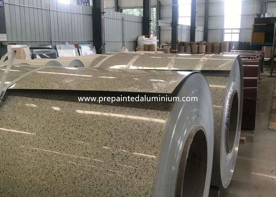 AA3105 PVDF de mármol bobina de aluminio prepintada de 0,6 mm utilizada en la construcción