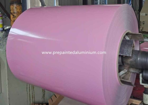 Color rosa 0.45mm 1200mm bobina de aluminio prepintada utilizada para la producción de la olla de cocción