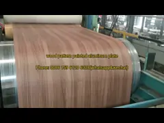3D Hand Feeling madera diseñada con patrón de aleación 3105 0,50 mm espeso recubrido de aluminio de chapa de bobina para la puerta de la persiana de rodillo de metal